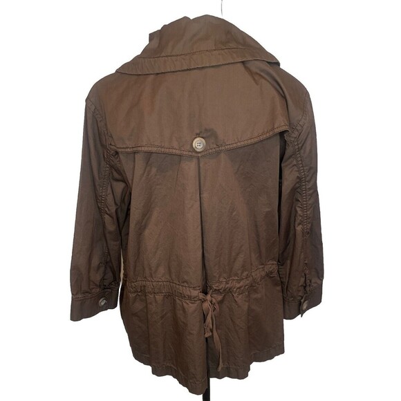 Eddie Bauer BROWN Casual Cargo Button Full ZipFront Drawstring Back Jacket Sz XL - Picture 3 of 7